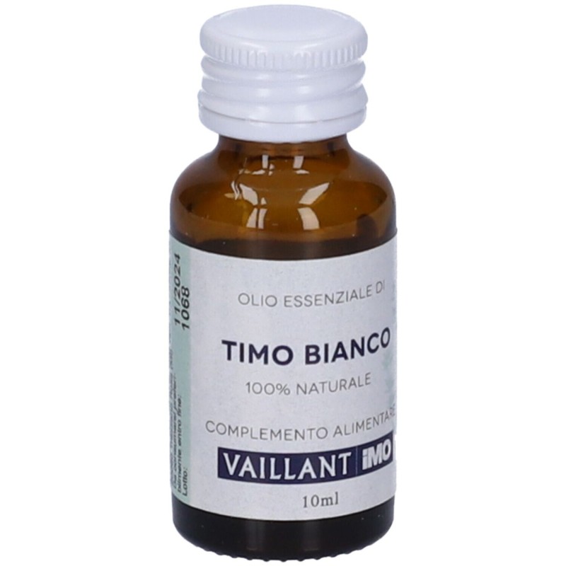 Scatola originale del prodotto Vaillant Timo Bianco Olio Essenziale per Purificare l'Aria 10ml Scatola originale del prodotto Vaillant Timo Bianco Olio Essenziale per Purificare l'Aria 10ml