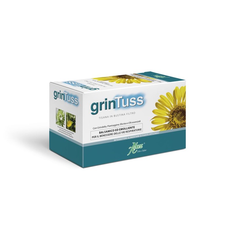 Confezione sigillata di Grintuss Tisana Integratore Vie Respiratorie 20 Bustine Confezione sigillata di Grintuss Tisana Integratore Vie Respiratorie 20 Bustine