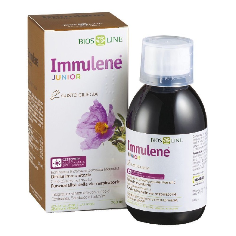 Foto ravvicinata di Immulene Junior Sciroppo Bambini per Difese Immunitarie 200ml Foto ravvicinata di Immulene Junior Sciroppo Bambini per Difese Immunitarie 200ml