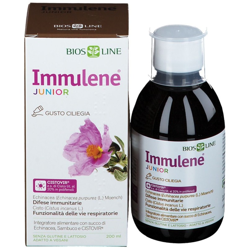 Presentazione grafica di Immulene Junior Sciroppo Bambini per Difese Immunitarie 200ml Presentazione grafica di Immulene Junior Sciroppo Bambini per Difese Immunitarie 200ml