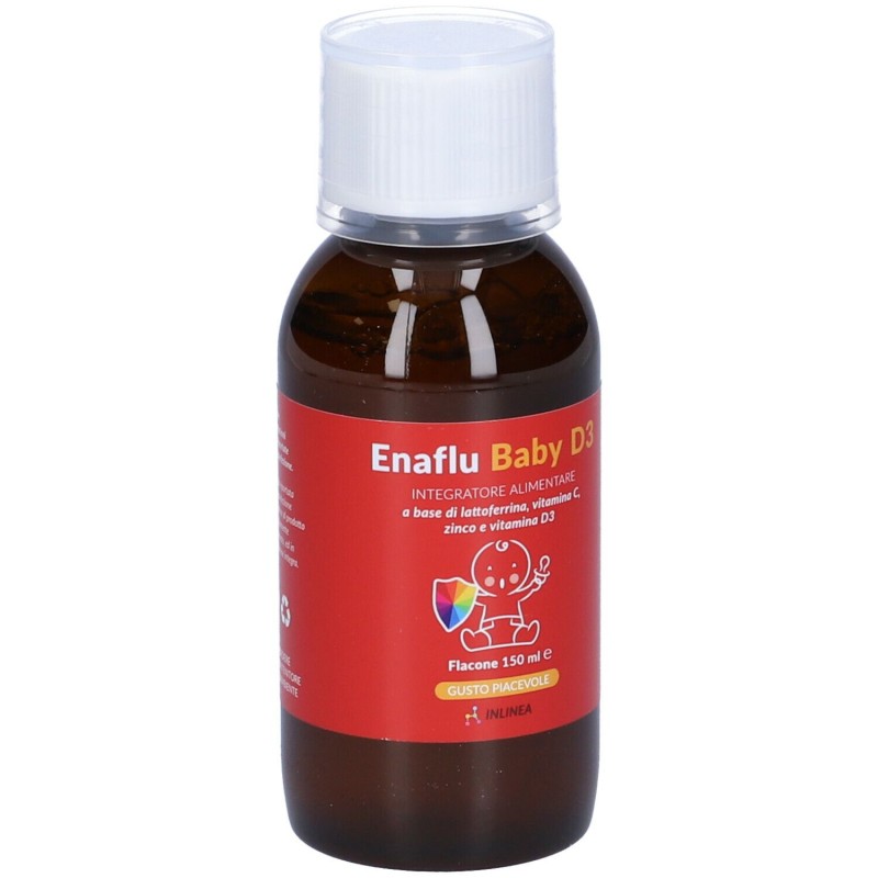 Aspetto del prodotto Enaflu Baby D3 Integratore Ricostituente per Bambini 150ml Aspetto del prodotto Enaflu Baby D3 Integratore Ricostituente per Bambini 150ml