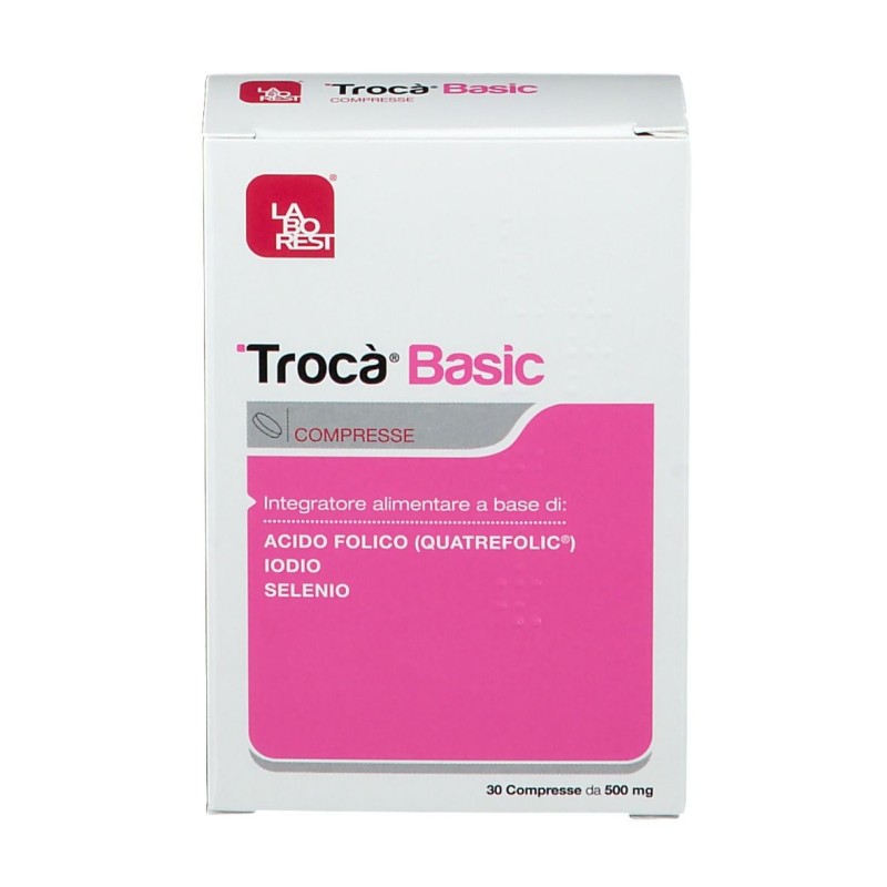 Confezione sigillata di Trocà Basic Integratore con Acido Folico 30 Compresse Confezione sigillata di Trocà Basic Integratore con Acido Folico 30 Compresse