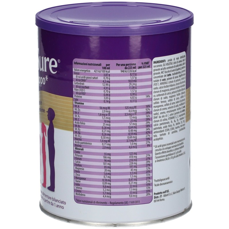 Vista del prodotto Pediasure Crescita&sviluppo Cioccolato per Crescita 850 g Vista del prodotto Pediasure Crescita&sviluppo Cioccolato per Crescita 850 g
