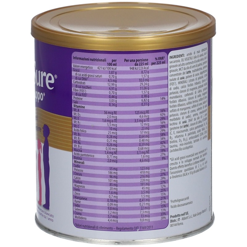 Aspetto del prodotto Pediasure Crescita e Sviluppo Integratore Vitaminico per Bambini Gusto Cioccolato 400gr Aspetto del prodotto Pediasure Crescita e Sviluppo Integratore Vitaminico per Bambini Gusto Cioccolato 400gr