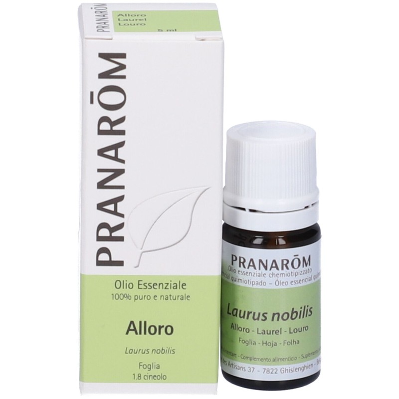 Confezione commerciale diPranarom Alloro Olio Essenziale 5ml Confezione commerciale diPranarom Alloro Olio Essenziale 5ml