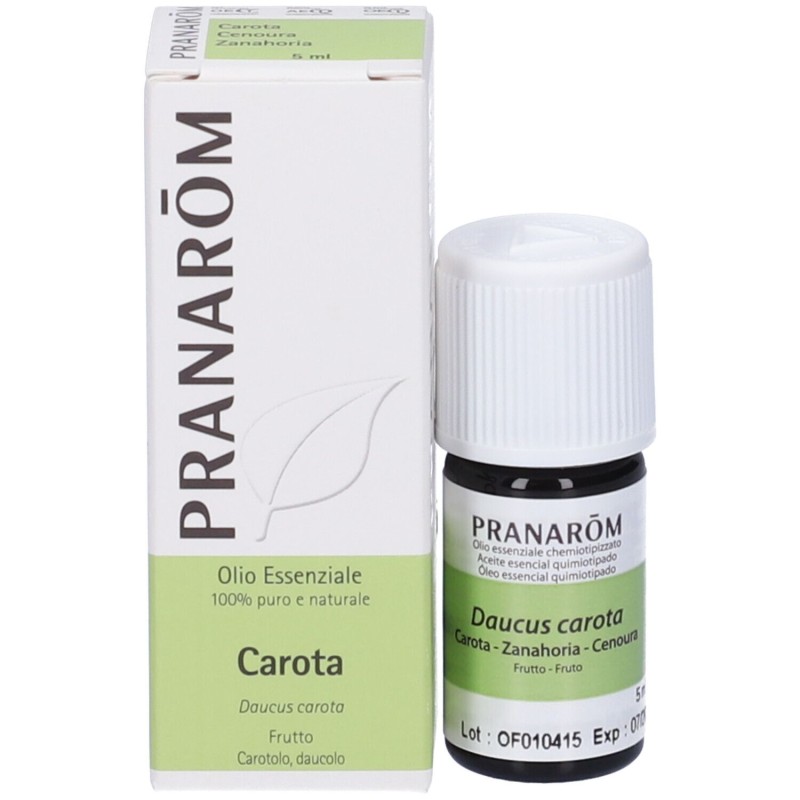 Confezione commerciale diPranarom Carota Olio Essenziale 5ml Confezione commerciale diPranarom Carota Olio Essenziale 5ml