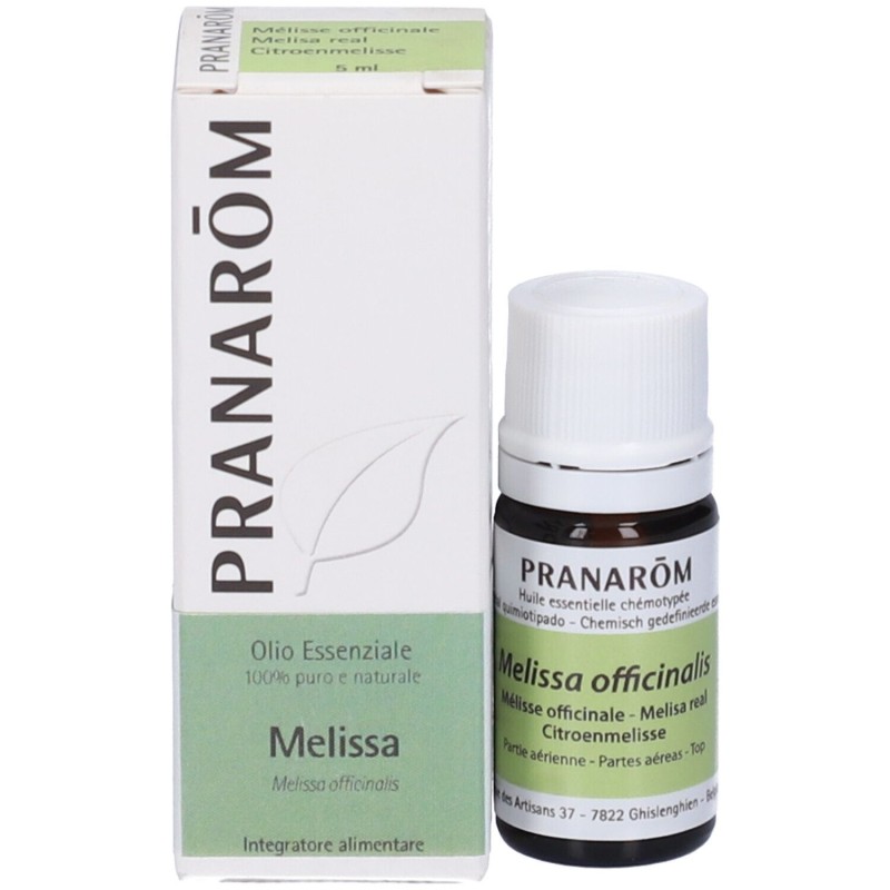 Foto illustrativa del packaging di Pranarom Melissa Olio Essenziale 5ml Foto illustrativa del packaging di Pranarom Melissa Olio Essenziale 5ml