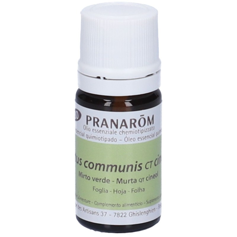 Primo piano di Pranarom Mirto Verde Olio Essenziale Biologico 5ml Primo piano di Pranarom Mirto Verde Olio Essenziale Biologico 5ml