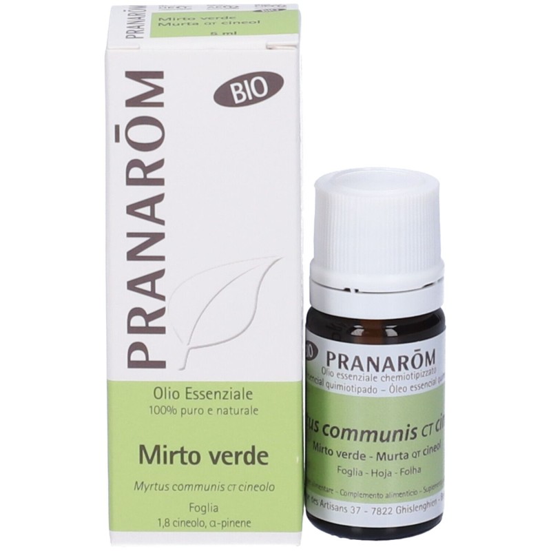 Scatola integra del prodotto Pranarom Mirto Verde Olio Essenziale Biologico 5ml Scatola integra del prodotto Pranarom Mirto Verde Olio Essenziale Biologico 5ml