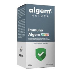 Confezione commerciale diImmuno Algem Junior per Difese Immunitarie 200ml Confezione commerciale diImmuno Algem Junior per Difese Immunitarie 200ml