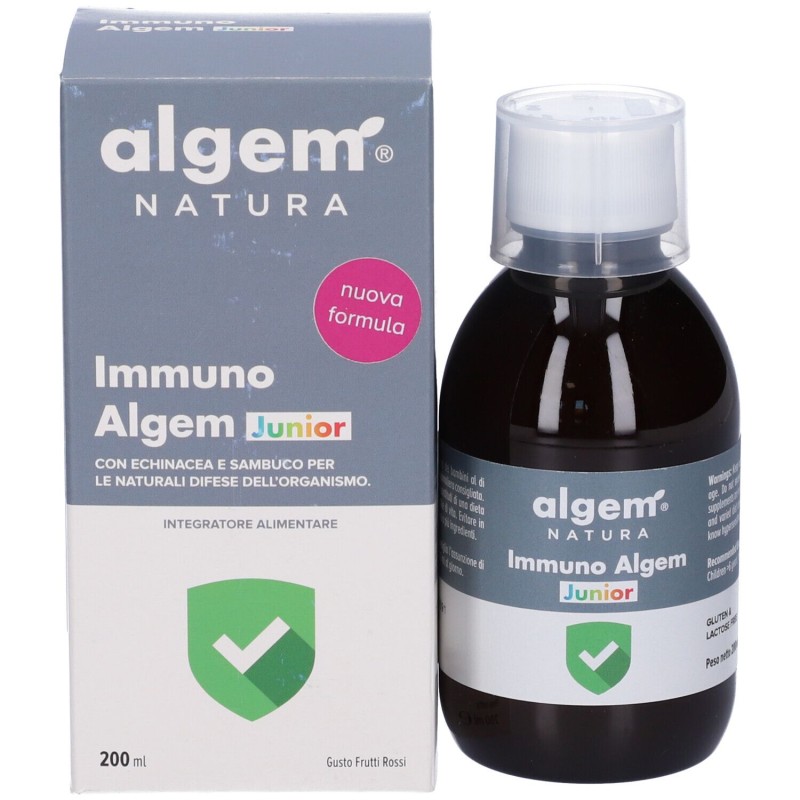 Confezione sigillata di Immuno Algem Junior per Difese Immunitarie 200ml Confezione sigillata di Immuno Algem Junior per Difese Immunitarie 200ml