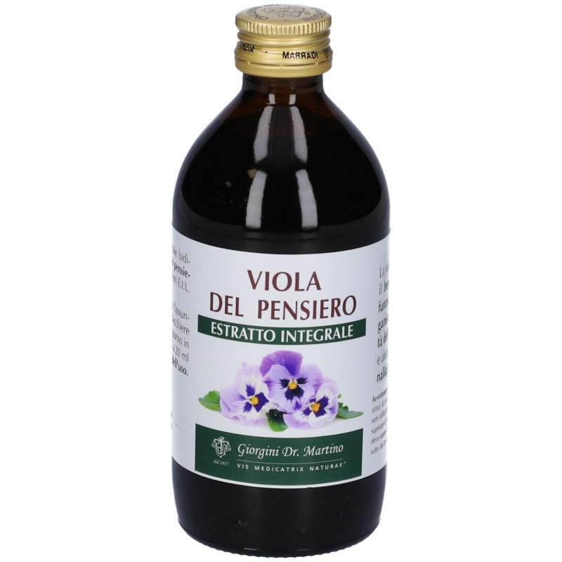 Foto illustrativa del packaging di Dr Giorgini Viola Del Pensiero Estratto Integrale 200ml Foto illustrativa del packaging di Dr Giorgini Viola Del Pensiero Estratto Integrale 200ml