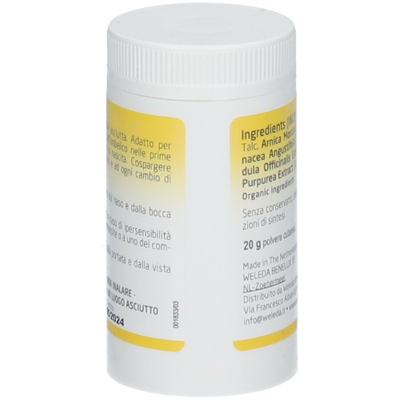 Packaging integro del prodotto Weleda Arnica Echinacea Polvere Cutanea 20g