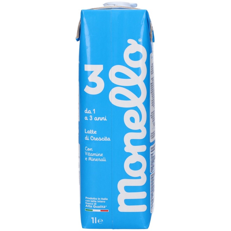 Confezione sigillata di Monello 3 Formula Per La Crescita A Base Di Latte Per Bambini Da 1 A 3 Anni Liquido 1 Litro Confezione sigillata di Monello 3 Formula Per La Crescita A Base Di Latte Per Bambini Da 1 A 3 Anni Liquido 1 Litro