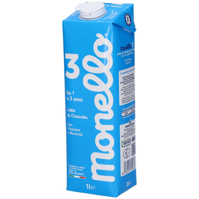 Aspetto del prodotto Monello 3 Formula Per La Crescita A Base Di Latte Per Bambini Da 1 A 3 Anni Liquido 1 Litro Aspetto del prodotto Monello 3 Formula Per La Crescita A Base Di Latte Per Bambini Da 1 A 3 Anni Liquido 1 Litro