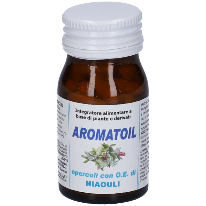 Pack ufficiale del prodotto Aromatoil Niaouli Integratore Drenante 50 Opercoli Pack ufficiale del prodotto Aromatoil Niaouli Integratore Drenante 50 Opercoli