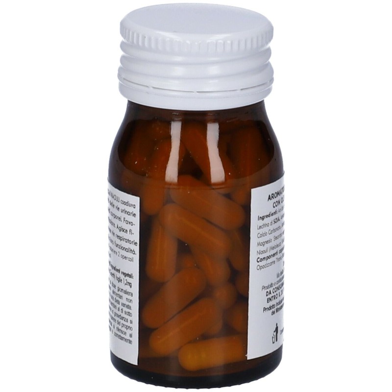 Scatola integra del prodotto Aromatoil Niaouli Integratore Drenante 50 Opercoli Scatola integra del prodotto Aromatoil Niaouli Integratore Drenante 50 Opercoli