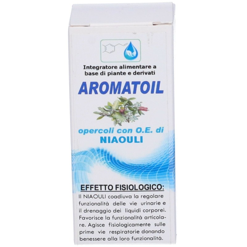 Scatola originale del prodotto Aromatoil Niaouli Integratore Drenante 50 Opercoli Scatola originale del prodotto Aromatoil Niaouli Integratore Drenante 50 Opercoli