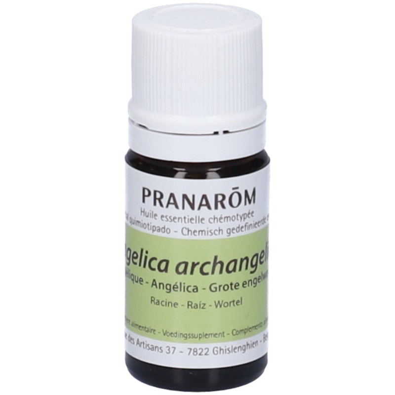 Dettaglio del packaging di Pranarom Angelica Olio Essenziale 5ml Dettaglio del packaging di Pranarom Angelica Olio Essenziale 5ml