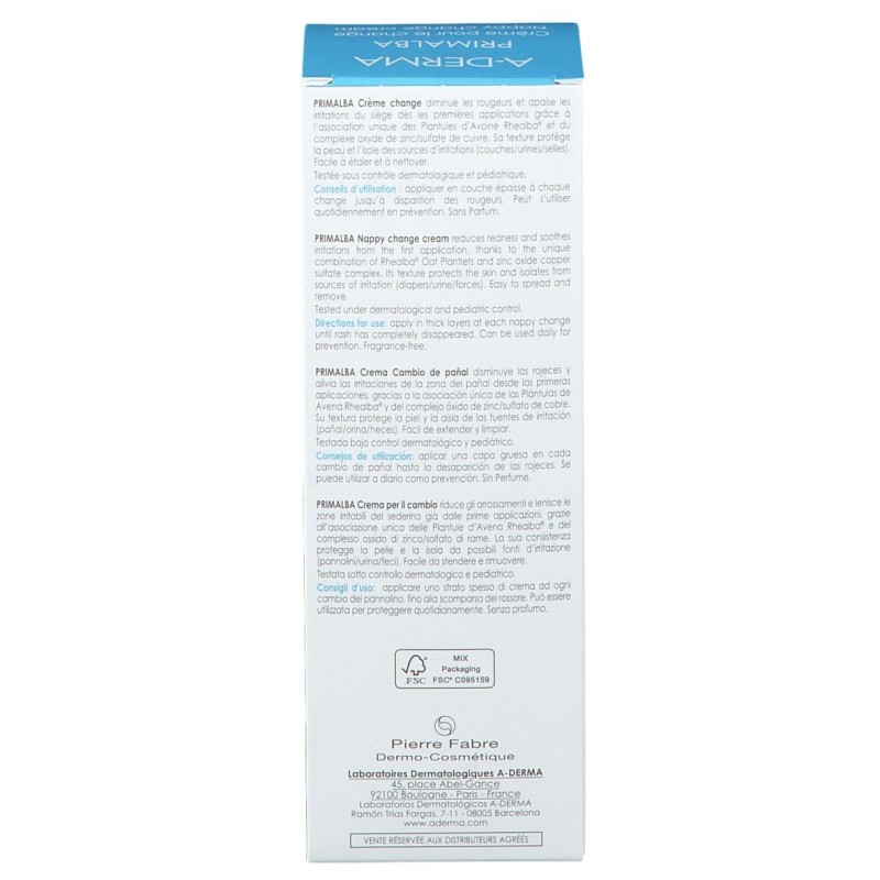 Scatola integra del prodotto A-Derma Primalba Crema Cambio Pannolino 100 ml Scatola integra del prodotto A-Derma Primalba Crema Cambio Pannolino 100 ml