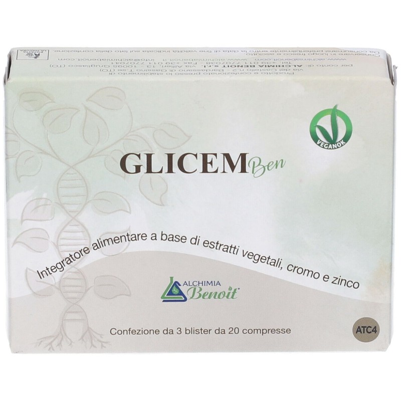 Foto esplicativa di Alchimia Benoit Glicem Ben Integratore per Metabolismo dei Lipidi 60 Compresse Foto esplicativa di Alchimia Benoit Glicem Ben Integratore per Metabolismo dei Lipidi 60 Compresse