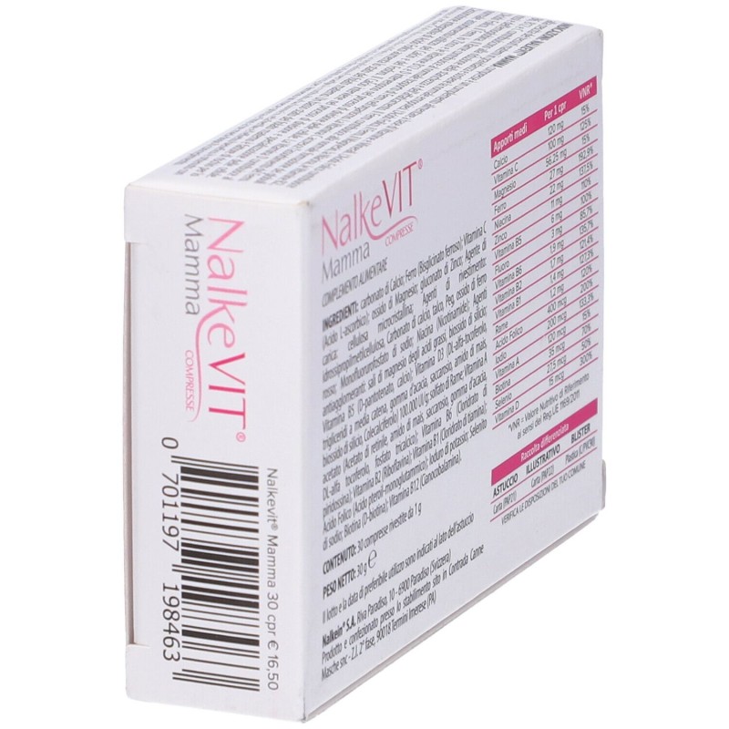 Primo piano di Nalkevit Mamma Integratore per Gravidanza 30 Compresse Primo piano di Nalkevit Mamma Integratore per Gravidanza 30 Compresse