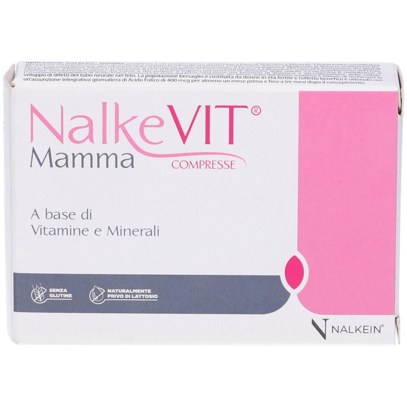 Vista del prodotto Nalkevit Mamma Integratore per Gravidanza 30 Compresse Vista del prodotto Nalkevit Mamma Integratore per Gravidanza 30 Compresse