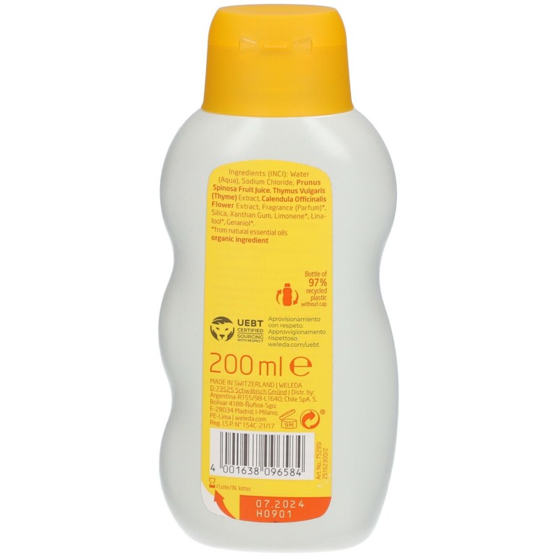 Presentazione grafica di Weleda Baby Bagno Rasserenante Bagnoschiuma per Bambini 200ml Presentazione grafica di Weleda Baby Bagno Rasserenante Bagnoschiuma per Bambini 200ml