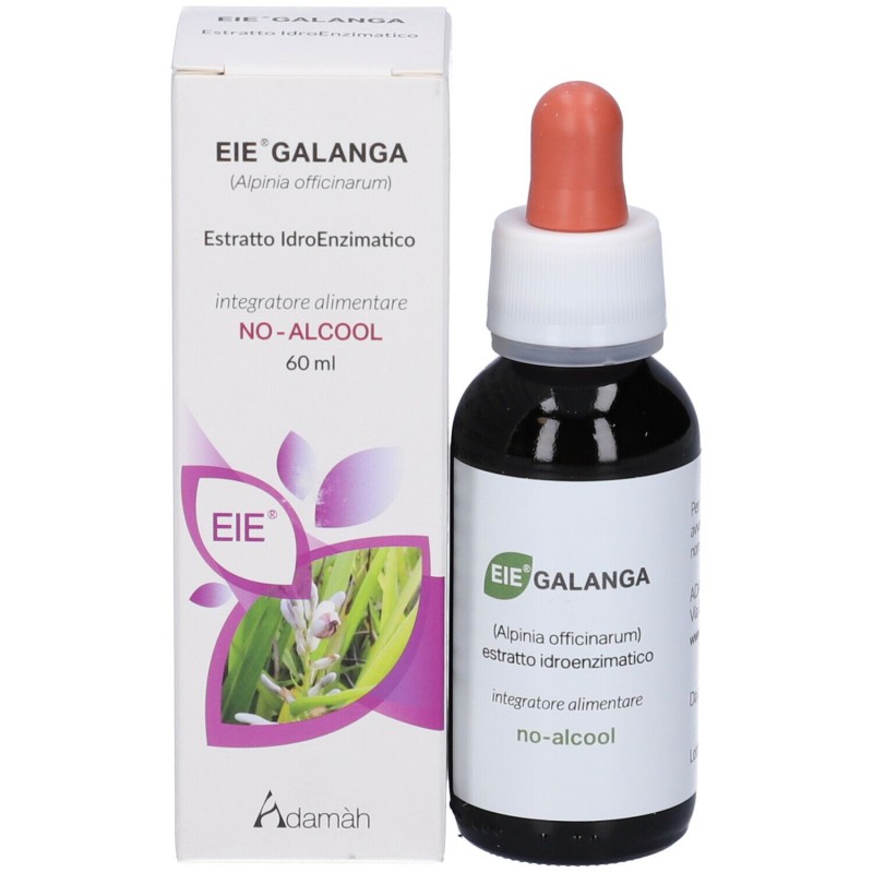 Dettaglio del packaging di EIE Galanga Integratore Gocce per Digestione 60ml Dettaglio del packaging di EIE Galanga Integratore Gocce per Digestione 60ml