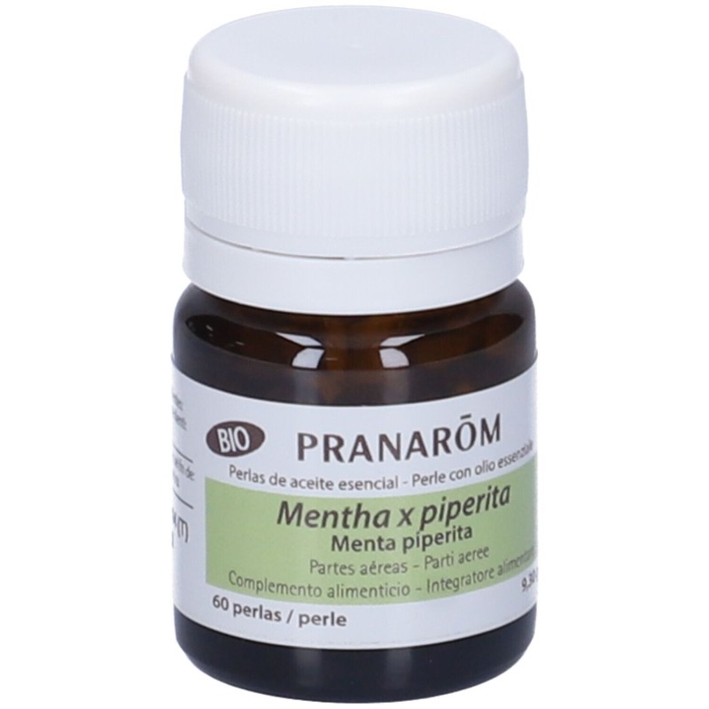 Foto illustrativa del packaging di Pranarom Menta Piperita per Digestione 60 Perle Foto illustrativa del packaging di Pranarom Menta Piperita per Digestione 60 Perle