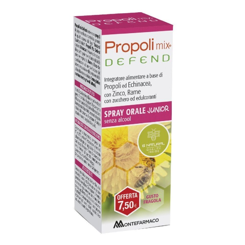 Aspetto del prodotto Propoli Mix Defend Spray Orale Junior per Difese Immunitarie 30ml Aspetto del prodotto Propoli Mix Defend Spray Orale Junior per Difese Immunitarie 30ml