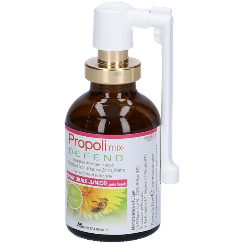 Scatola originale del prodotto Propoli Mix Defend Spray Orale Junior per Difese Immunitarie 30ml Scatola originale del prodotto Propoli Mix Defend Spray Orale Junior per Difese Immunitarie 30ml