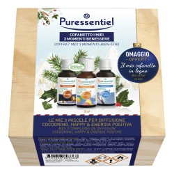 Confezione commerciale diPuressentiel Cofanetto Miscele Diffusore Cocooning + Happy + Energia Positiva 10ml