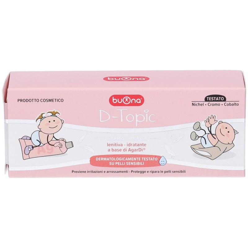 Dettaglio del packaging di D-Topic Crema per Irritazioni e Secchezza 30 ml