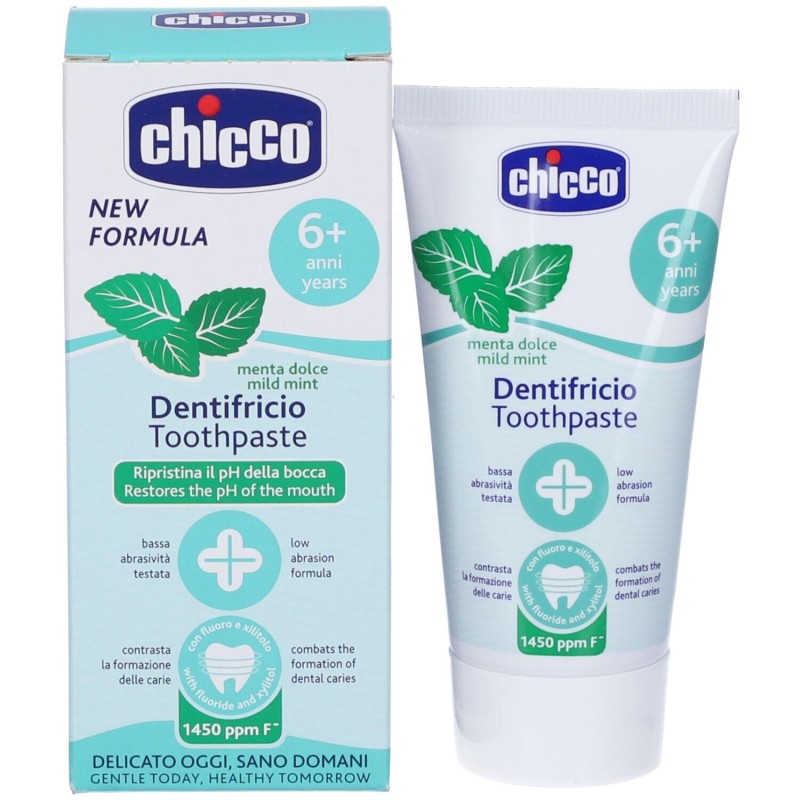 Immagine reale di Chicco Dentifricio 6 Anni+ Menta Dolce 50 Ml Immagine reale di Chicco Dentifricio 6 Anni+ Menta Dolce 50 Ml