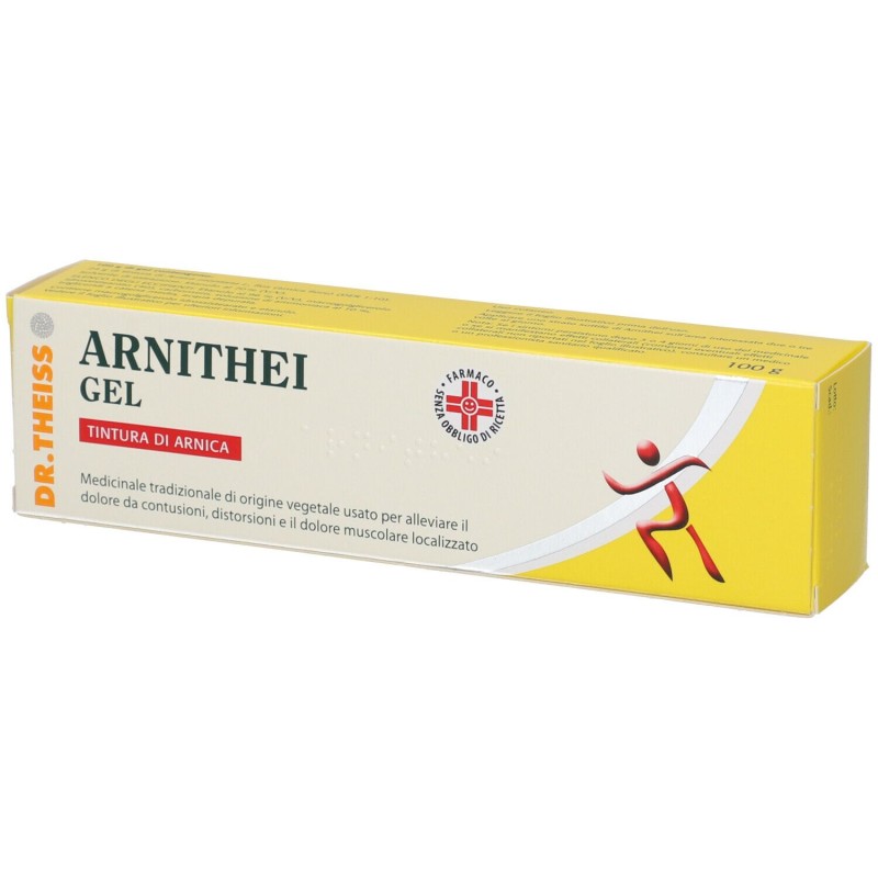 Dettaglio del packaging di Arnithei Gel per Dolori Muscolari e Contusioni 100gr