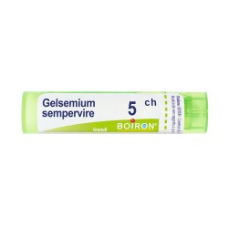 Foto illustrativa del packaging di Boiron Gelsemium Sempervirens 5CH Granuli Omeopatici Tubo da 4gr Foto illustrativa del packaging di Boiron Gelsemium Sempervirens 5CH Granuli Omeopatici Tubo da 4gr