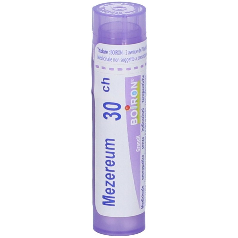 Scatola integra del prodotto Boiron Mezereum 30CH Granuli Omeopatici Tubo Scatola integra del prodotto Boiron Mezereum 30CH Granuli Omeopatici Tubo