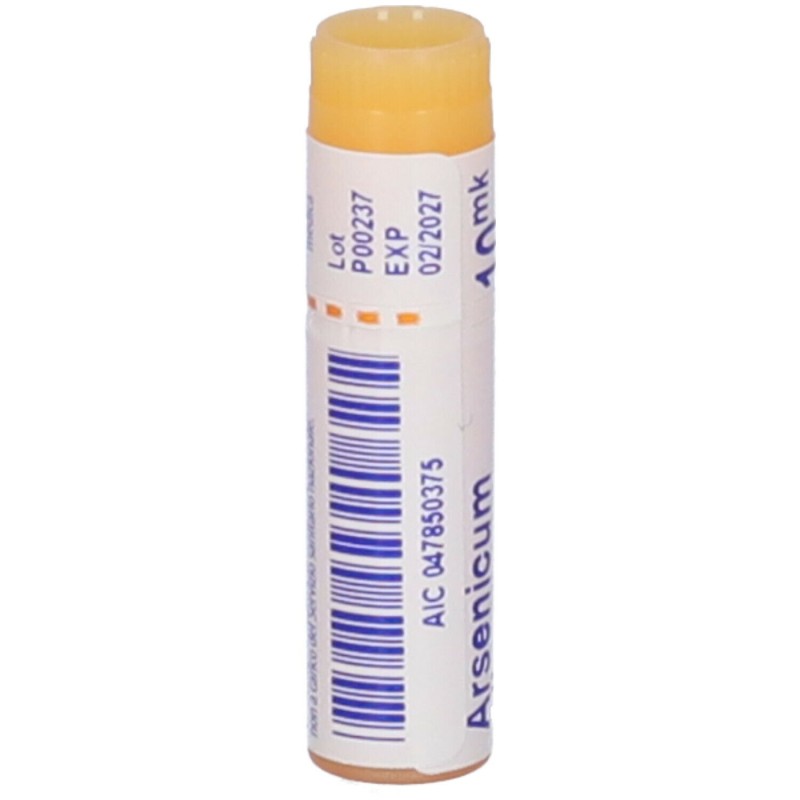 Confezione commerciale diBoiron Arsenicum Album 10MK per Trattamenti Specifici Granuli Monodose 1g