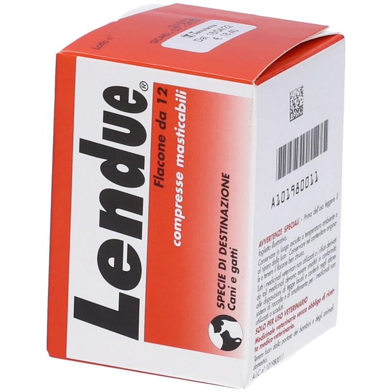 Visualizzazione chiara di Lendue Farmaco Veterinario Infestazioni Parassitarie di Cani e Gatti 12 Compresse Masticabili Visualizzazione chiara di Lendue Farmaco Veterinario Infestazioni Parassitarie di Cani e Gatti 12 Compresse Masticabili