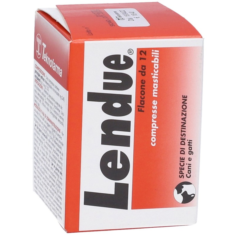 Confezione commerciale diLendue Farmaco Veterinario Infestazioni Parassitarie di Cani e Gatti 12 Compresse Masticabili Confezione commerciale diLendue Farmaco Veterinario Infestazioni Parassitarie di Cani e Gatti 12 Compresse Masticabili