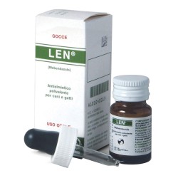 Packaging integro del prodotto Len Gocce Farmaco Veterinario Infestazioni Parassitarie di Cani e Gatti 12g Packaging integro del prodotto Len Gocce Farmaco Veterinario Infestazioni Parassitarie di Cani e Gatti 12g