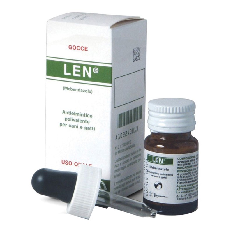 Packaging integro del prodotto Len Gocce Farmaco Veterinario Infestazioni Parassitarie di Cani e Gatti 12g Packaging integro del prodotto Len Gocce Farmaco Veterinario Infestazioni Parassitarie di Cani e Gatti 12g