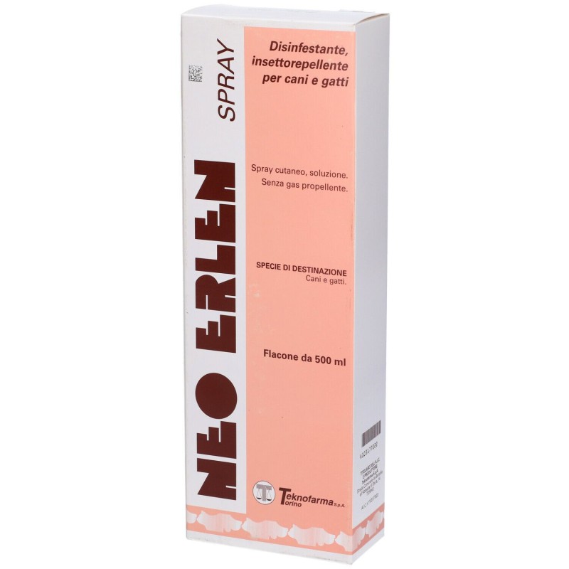 Packaging integro del prodotto Neoerlen Spray Flacone PE 500ml Farmaco Veterinario