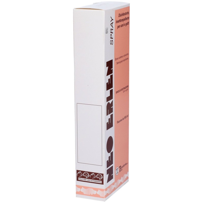Foto ravvicinata di Neoerlen Spray Flacone PE 500ml Farmaco Veterinario