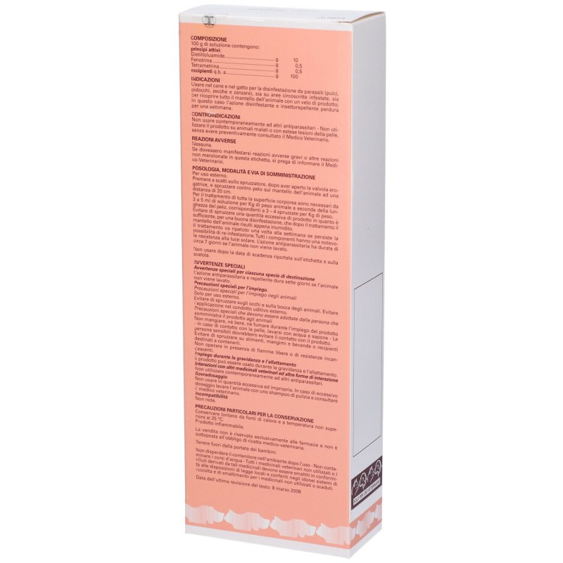 Confezione commerciale diNeoerlen Spray Flacone PE 500ml Farmaco Veterinario
