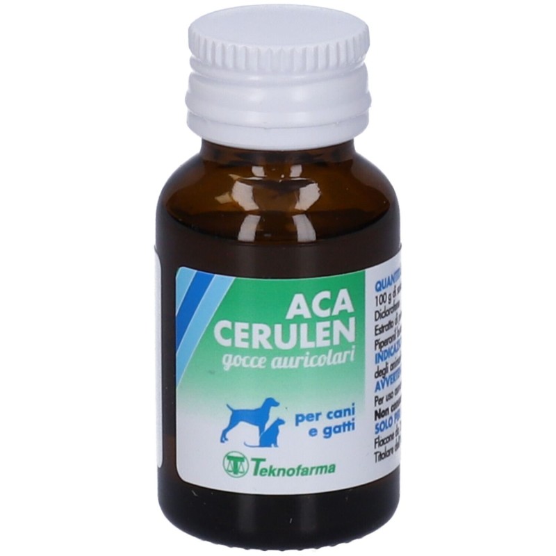 Vista del prodotto Aca Cerulen Gocce Auricolari Veterinarie per Cani e Gatti 25ml Vista del prodotto Aca Cerulen Gocce Auricolari Veterinarie per Cani e Gatti 25ml