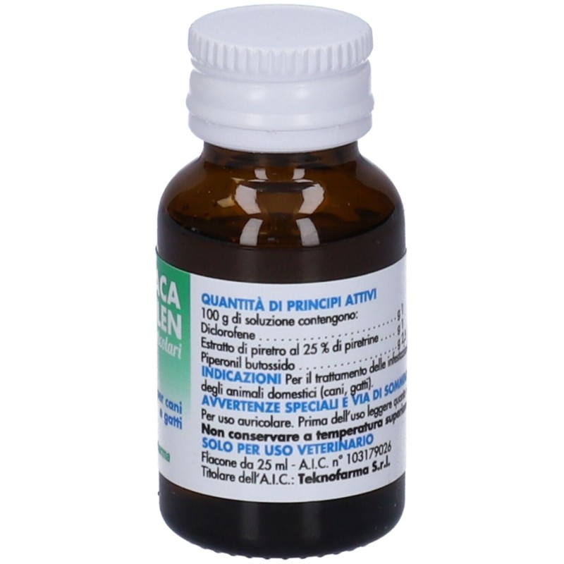 Pack ufficiale del prodotto Aca Cerulen Gocce Auricolari Veterinarie per Cani e Gatti 25ml Pack ufficiale del prodotto Aca Cerulen Gocce Auricolari Veterinarie per Cani e Gatti 25ml