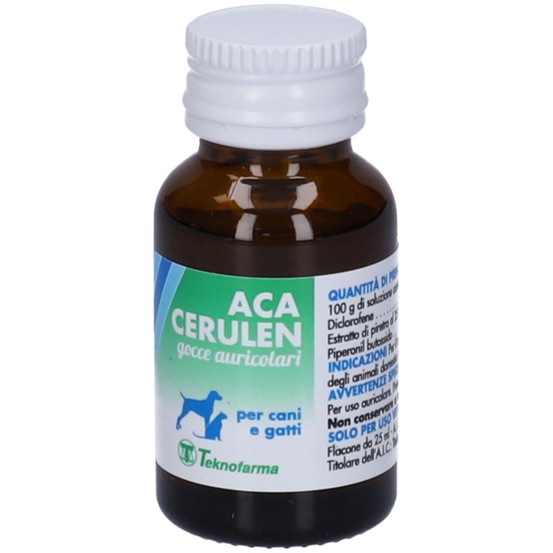 Aspetto del prodotto Aca Cerulen Gocce Auricolari Veterinarie per Cani e Gatti 25ml Aspetto del prodotto Aca Cerulen Gocce Auricolari Veterinarie per Cani e Gatti 25ml