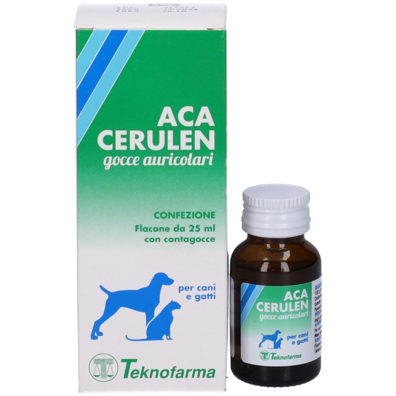 Foto esplicativa di Aca Cerulen Gocce Auricolari Veterinarie per Cani e Gatti 25ml Foto esplicativa di Aca Cerulen Gocce Auricolari Veterinarie per Cani e Gatti 25ml